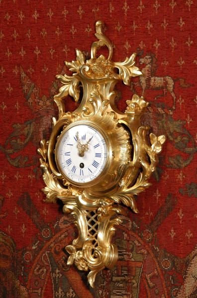 fig 2. Antique French Rococo Cartel Wall Clock
by Japy Freres 