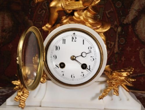 fig 3. Stunning Antique French Boudoir Clock
Cherub of Music