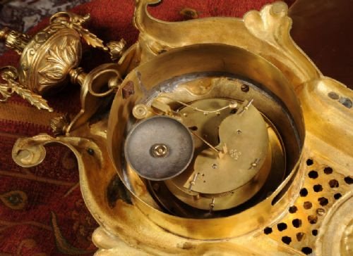 fig 4. Japy Freres Antique French Gilt Brass Clock