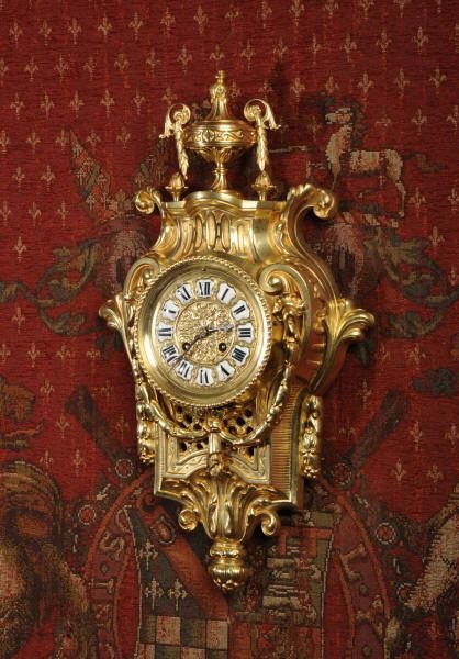 fig 1. Japy Freres Antique French Gilt Brass Clock