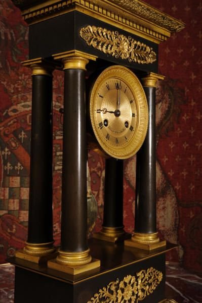 fig 2. Early Antique French Portico Clock