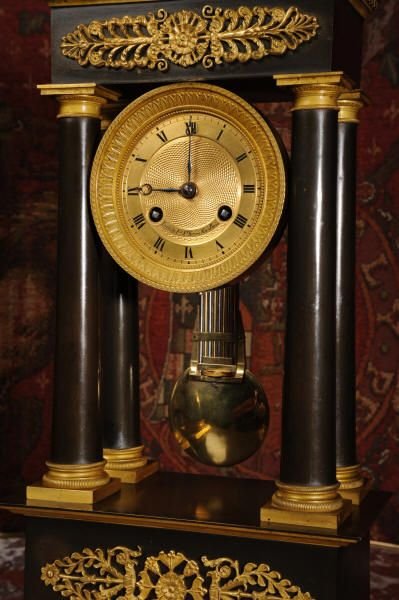 fig 3. Early Antique French Portico Clock