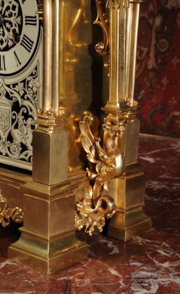 fig 2. Rare French Antique Gothic Table Clock