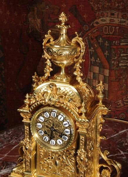 fig 2. Japy Freres Large Gilt Brass Clock