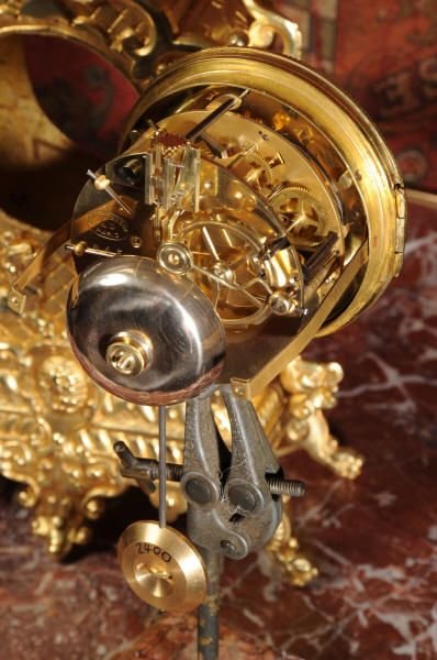 fig 4. Antique French Gilt Brass Mantle Clock