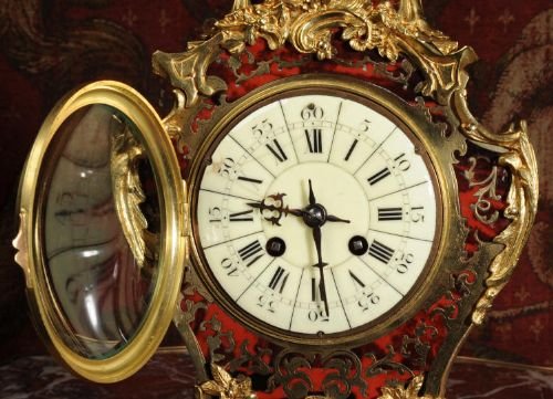 fig 3. Antique French Rococo Boulle Table Clock
