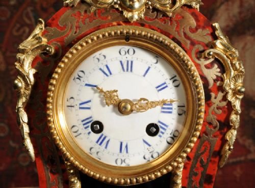fig 3. Antique French Boulle Boudoir Clock