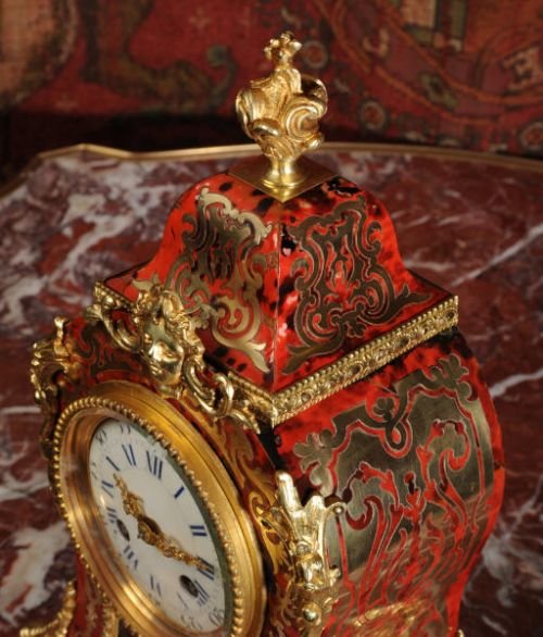 fig 2. Antique French Boulle Boudoir Clock
