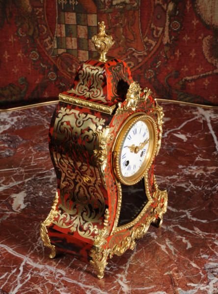 fig 1. Antique French Boulle Boudoir Clock