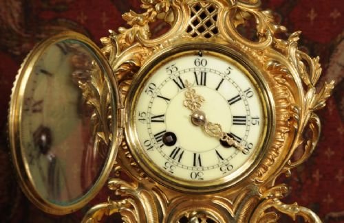 fig 3. Antique French Rococo Boudoir Clock