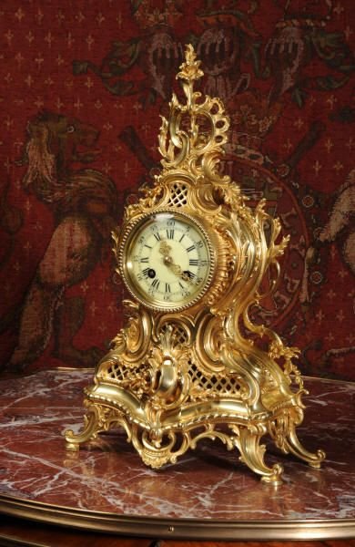 fig 2. Antique French Rococo Boudoir Clock