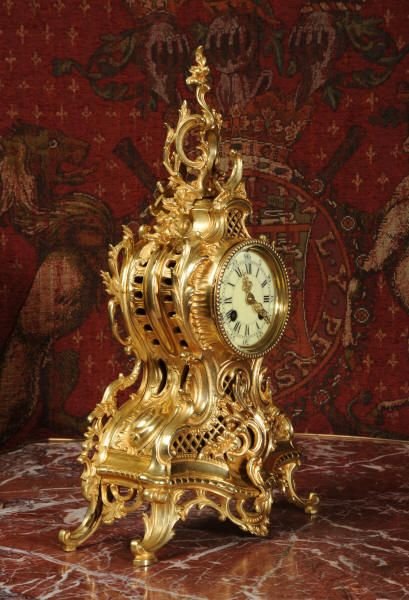 fig 1. Antique French Rococo Boudoir Clock