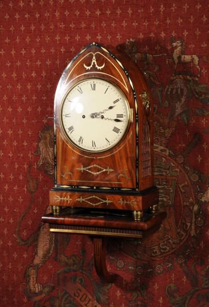 fig 1. English Regency Antique Bracket Clock
With Original Bracket