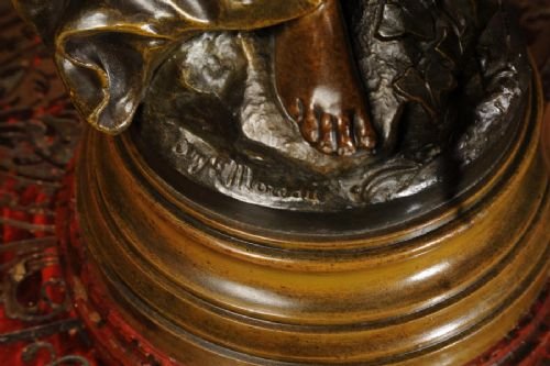 fig 4. Rare Large Swinging Mystery Clock
by Auguste Louis Mathurin Moreau (1834-1917)