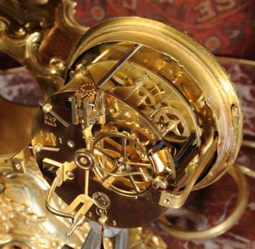 fig 4. Stunning Antique French Rococo Clock Set