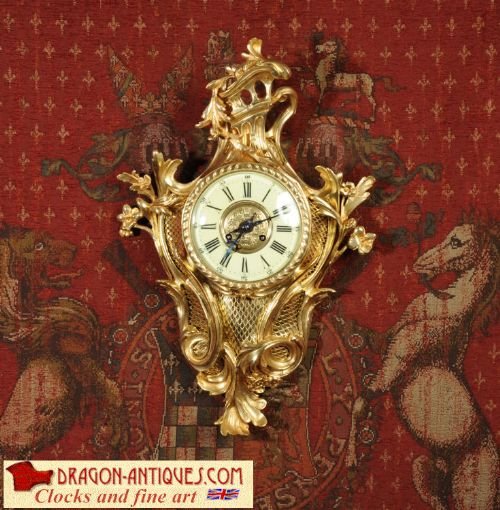 Large Rococo Cartel Wall Clock
by Japy Freres