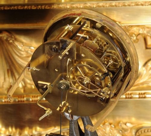 fig 4. Huge Early Ormolu Antique French Clock
Silk Suspension movement by Honoré Pons.