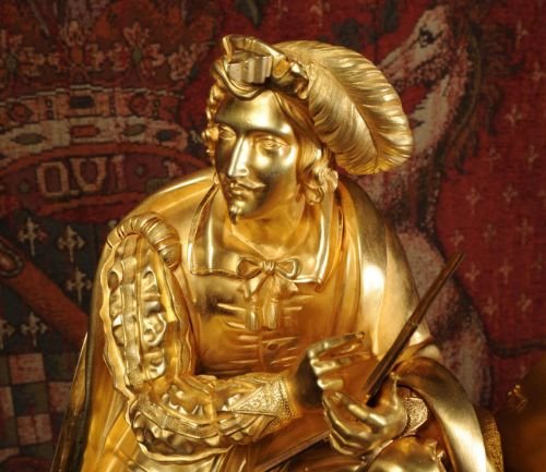 fig 1. Huge Early Ormolu Antique French Clock
Silk Suspension movement by Honoré Pons.