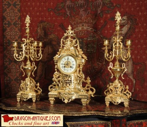 Stunning Antique French Classical Clock Set
~ Louis Japy ~