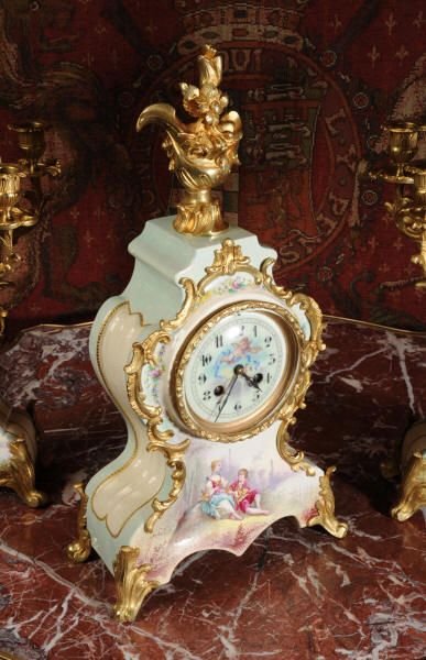 fig 1. Exquisite Faience & Gilt Metal Clock Set
Japy Freres
Exquisite Faience & Gilt Metal Clock Set
Japy Freres
Exquisite Faience & Gilt Metal Clock Set
Japy Freres