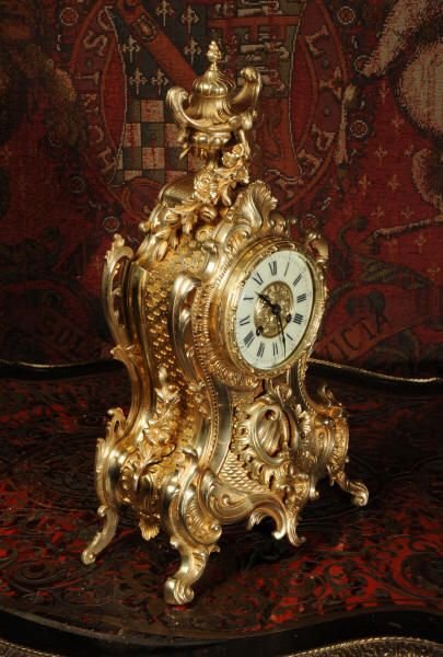 fig 2. Japy Freres Antique French Gilt Brass Clock