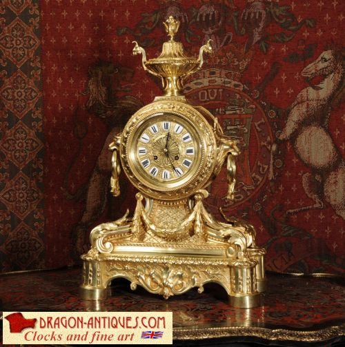 Magnificent Antique French Brass Drum Head Clock
by Samuel Marti
