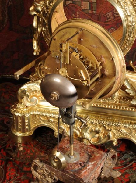 fig 4. Magnificent Antique French Brass Drum Head Clock
by Samuel Marti