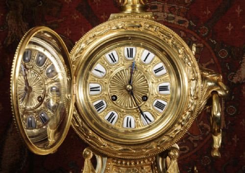 fig 3. Magnificent Antique French Brass Drum Head Clock
by Samuel Marti