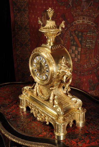 fig 1. Magnificent Antique French Brass Drum Head Clock
by Samuel Marti