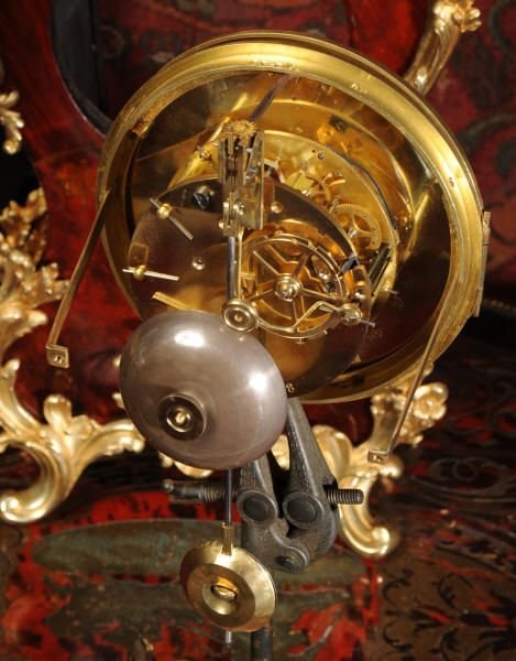 fig 4. Magnificent Ormolu and Red Veneer Rococo Table Clock