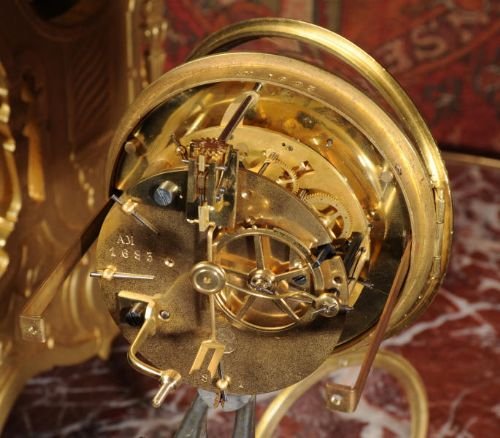 fig 4. Large Antique French Gilt Brass Clock
by Louis Japy
