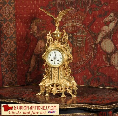 Japy Freres Antique French Clock ~ Eagle