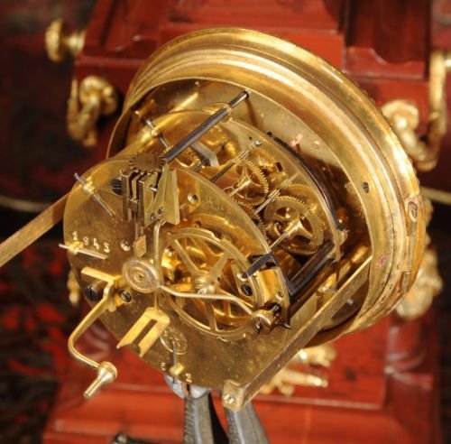 fig 4. Stunning Red Marble and Ormolu Table Clock
A. D. Mougin