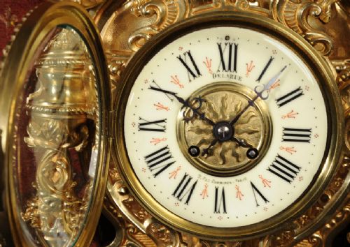 fig 3. Huge Antique French Cartel Wall Clock ~ Dragons