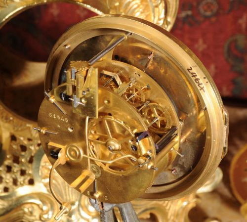 fig 4. Antique French Rococo Cartel Wall Clock
by Japy Freres