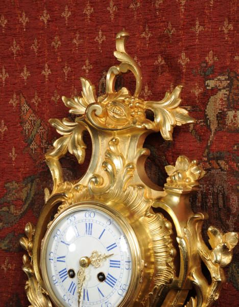 fig 2. Antique French Rococo Cartel Wall Clock
by Japy Freres