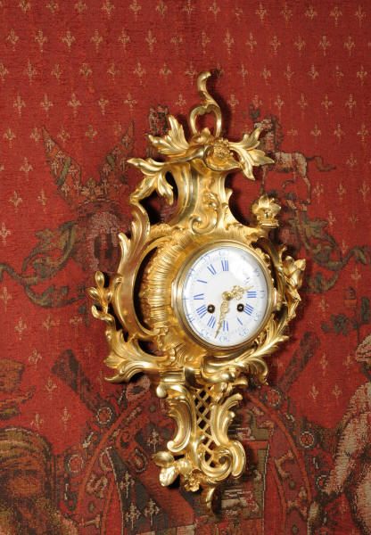 fig 1. Antique French Rococo Cartel Wall Clock
by Japy Freres