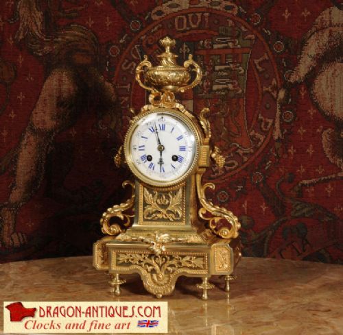 Louis Xvi Ormolu Boudoir Table Clock