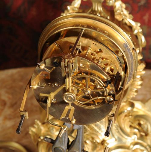 fig 4. Antique French Rococo Boudoir Clock