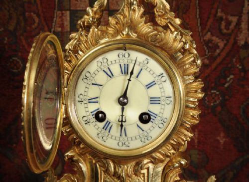 fig 3. Antique French Rococo Boudoir Clock