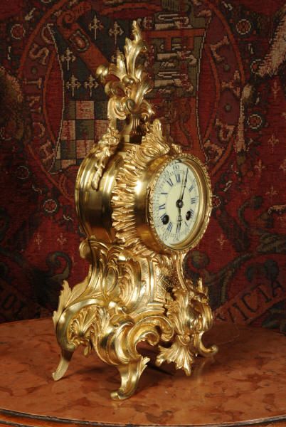 fig 1. Antique French Rococo Boudoir Clock