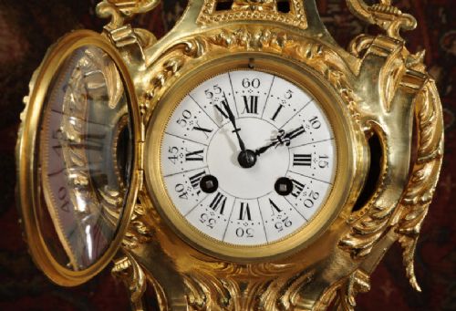 fig 3. Antique Clocks ~ Stunning Japy Freres Gilt Brass Candelabra Set