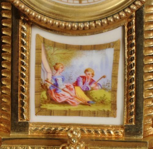 fig 2. Antique Clock Set - Stunning Sevres Porcelain and Gilt Brass