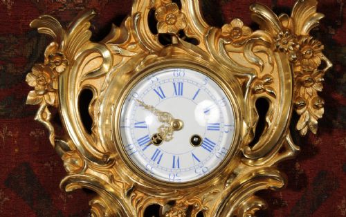 fig 3. Japy Freres Large Antique Rococo Cartel Wall Clock
~ French - Circa 1880 ~
Japy Freres Large Antique Rococo Cartel Wall Clock
~ French - Circa 1880 ~