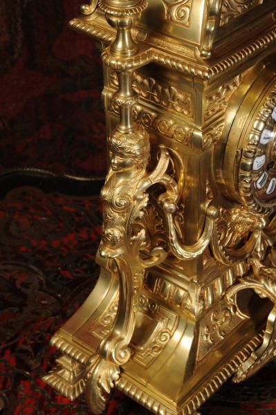 fig 3. Huge Antique French Brass Clock
~ French - Circa 1870 ~