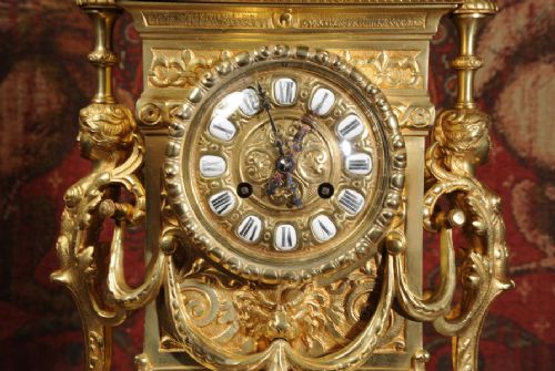 fig 2. Huge Antique French Brass Clock
~ French - Circa 1870 ~