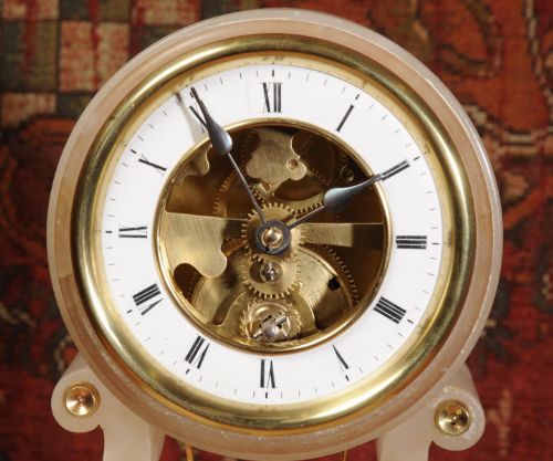 fig 3. Rare Farcot Cherub On A Swing Boudoir Clock