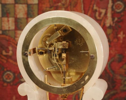 fig 4. Rare Farcot Cherub On A Swing Boudoir Clock