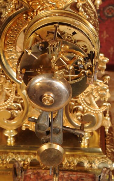 fig 4. Antique Clock Set ~ Chinoiserie Design with Chinese Dragons