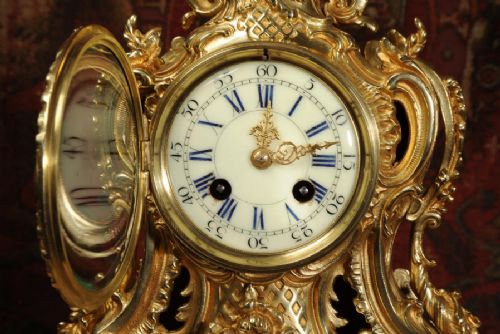 fig 3. Japy Freres Antique Rococo Clock Set
~ French - Circa 1880 ~